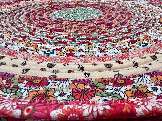 Orange Boho Accent Rug