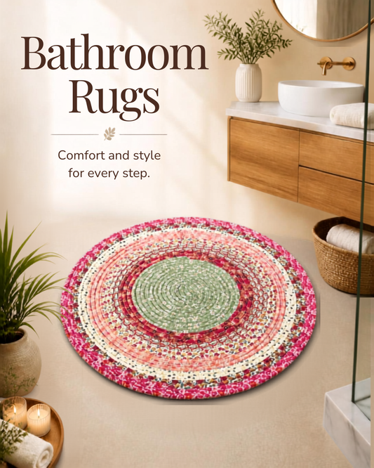 Orange Boho Accent Rug