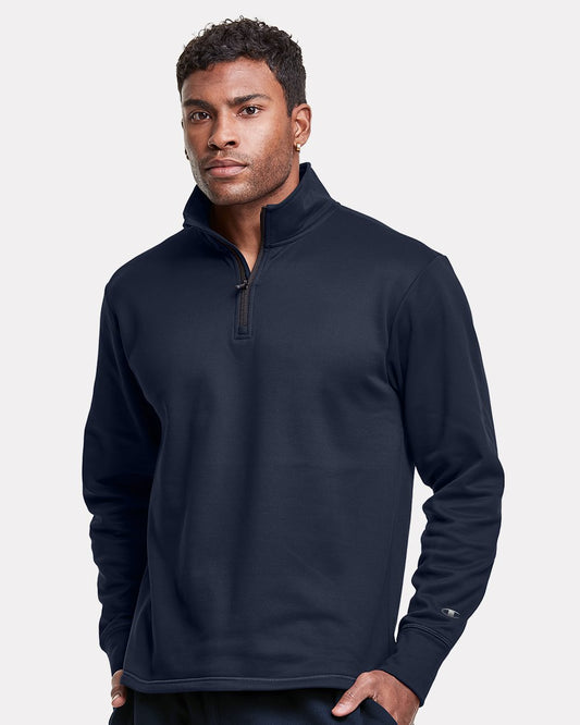 Custom Embroidered Champion - Sport Quarter-Zip PulloverElevate your athletic style with our Custom Embroidered Champion Sport Quarter-Zip Pullover. Made with top-quality materials, this pullover offers both durability an